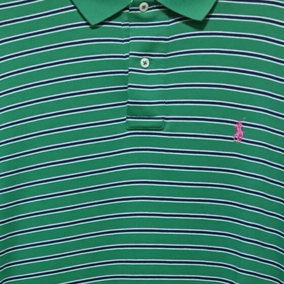 Polo (Ralph Lauren)-(Green/Black)-(Stripe)-(Pre-owned)-(Size L)-$30.00 - Picture 3 of 4